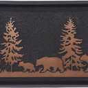 HF by LT Bears Rubber Boot Tray, 32 x 16 inches, One-Piece Seamless Construction, Durable Vulcanized Rubber, Year Round Use Indoors/Outdoors, Black with Brushed Copper