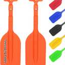 DEDU Boat Paddle Telescoping 2 Pack, Boat Oars Collapsible Emergency Paddle 21"-43" Adjustable, Telescoping Canoe Paddle Aluminum Shaft Anti Slip for Kids and Adults