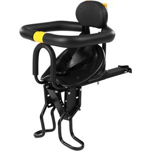 Lixada Bike Baby Seat Kids Child Safety Carrier Front Seat Saddle Cushion with Back Rest Foot Pedals