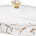 12" x 8" Ceramic Casserole Baking Dish With Glass Cover, Lasagna Pan Deep for Oven, 1.7 Quarts Baking Pan with Handles, Oven Safe & Durable Bakeware for Home Decor