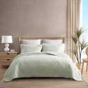 Tommy Bahama - Twin Quilt, Reversible Cotton Bedding, Pre-Washed for Added Softness (Costa Sera Green, Twin) (King)