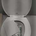 Bemis 7300SLEC Slow Close Toilet Seat, Easy Clean Hinges and Durable Plastic Seat, Made in USA, Elongated, White