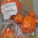 Zensounding Halloween Autumn Harvest Festival 7 Artificial Pumpkins of Various Styles Decorate Rural Style Farmhouses Foam Pumpkins Thanksgiving Dinner Party Home Festival Autumn Decoration (Orange)