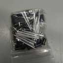 25 Pack Window Screen Plunger Latches with Caps, 5/32" X 1-1/2", Aluminum Window Screen Plunger Pins, Secure Window Screens in Place (Black)