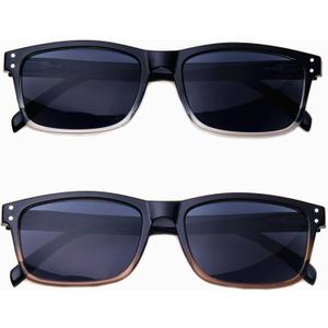 NORPERWIS 2 Pack Unisex Classic Style Sunglasses Readers - Comfortable Simple Stylish Readers (1 Clear 1 Brown) NORPERWIS 2 Pack Unisex Classic Style Sunglasses Readers - Comfortable Simple Stylish Readers (1 Clear 1 Brown)