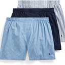 POLO RALPH LAUREN Men's Classic Fit Cotton Woven Boxers 3-Pack