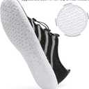 JIASUQI Athletic Hiking Beach Water Shoes Barefoot Aqua Swim Sports Walking Shoes for Women Men (11.5-12.5 Women/9.5-10.5 Men, Mesh Black)