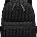 DKNY Women's Mack Quilted Nylon Backpack, Black/ Black, One Size