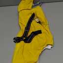 Lukovee Dog Raincoat - Waterproof Rain Jacket with Harness & Removable Hood, Reflective Double Layer Dog Rain Coat Poncho (M, Y)