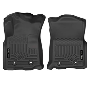 Husky Liners Weatherbeater Floor Mats | Fits 2018 - 2023 Toyota Tacoma, Double Cab & Access Cab (Manual Trans w/Shifter) | Front Row, 2-pc Black - 13981
