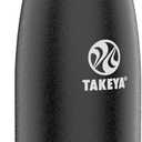 Takeya 885395525020 Traveler Insulated Stainless Steel Bottle, Flip Cap Onyx 25oz