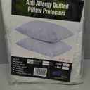 Waterproof Quilted Pillow Protectors Queen Ultra Soft Thick Pair 20x30 Inches Brushed Ultra Plush White Zippered Set of 2 Size Encasement