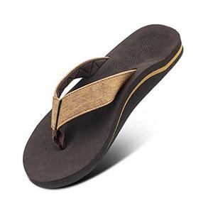 Men Sandals Flip Flop with Orthotic Arch Support Athletic Slide Sandals for Men with Soft Cushion Footbed, Size USA Men's, Size 9