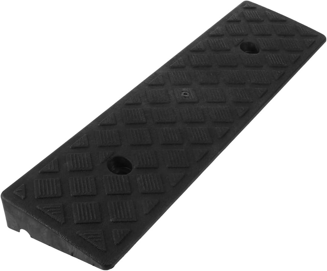 PRETYZOOM 19.68X5.11X1.57 Inch Curb Ramp Threshold Ramp with Anti-Slip Surface Portable Sidewalk for Driveway Car Loading Dock Transition Strip Reducer