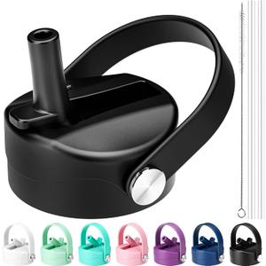 Straw Lid for Hydro Flask Wide Mouth, Lids with Straw for Hydroflask 12 16 18 20 32 40 oz Wide Mouth, Replacement Straw Cap for Hydroflask, Top Sport Bottle Lid