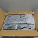 Kitsure Shoe Rack - 10-Tier Large Capacity Shoe Organizer Shelf with Dust Cover & Side Pockets, Rust-Proof Metal Shoe Rack for Closet, Entrance, Living Room, 17.5" x 12.4" x 69.3", Grey