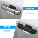 Exterior Door Handle Cover Compatible for Ford F150 2021 2022 2023 2024 Accessories Door Handle Protector Trim (with Key Hole and 2 Auto Sensor Holes, Matte Black)