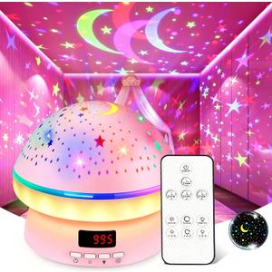 MINGKIDS Toys for 3-8 Year Old Girls Boys,Star Night Light Projector with Hard Projection Cover, Timer&Rotation,2-9 Year Olds Kids Chritsmas Birthday Gifts