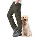 Toomett Men's Snow Pants Skiing Winter Insulated Soft Shell Outdoor Fleece Lined Hiking Pants with Zipper Pockets,MH4409,earth tone,36
