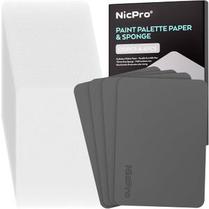 Nicpro 4 Pack Wet Palette Sponges and 100 Sheets Pallet Paper Refillment, Designed for Stay Wet Palette to Save Paints and Keep Wet for Miniature & Model Painting and Acrylic Painting