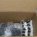 I00000 350 Pcs Clear and Black Plastic Plates,Black Dinnerware Set, Include 50 Dinner and 50 Dessert Plates,50 Plastic Cups,50 Pre Rolled Napkins with Cutlery for Graduation,Party