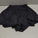  Women's Athletic Running Shorts  Crossover Butterfly Flowy Shorts Cute Summer Skorts, Black, Medium 