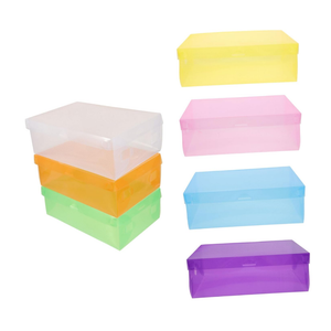 12pack multicolored clear plastic boxes 4x6" for storage Kids/Adult organization
