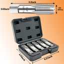 5-Piece NPT Pipe Tap Set, Precision Carbon Steel NPT Tap Set for Clean Accurate Threads, 3/4" NPT Tap, Perfect for Plumbers Mechanics DIYers, with Durable Plastic Case.