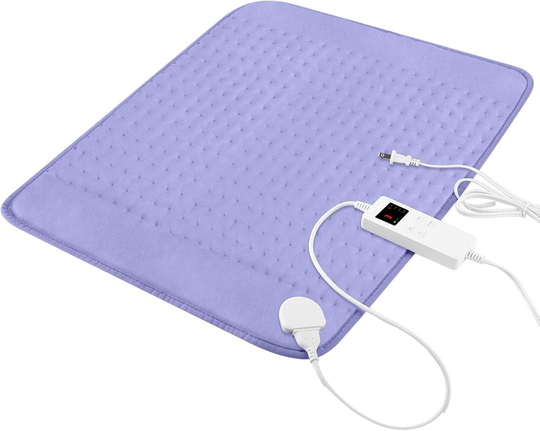 Heating Pad for Back, Neck, Abdomen, Fast Heating Electric Pad for Neck and Shoulders, Soft Dry/Moist Therapy, Auto Off Timer, Cozy Mother' s Day Gift Perfect for Women/Moms