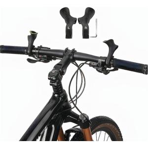 Toddmomy Fluorescent Bike Handlebar Grips 1 Pair Ergonomic Mountain Bike Bar Ends Lightweight Cycling Handlebar Extenders for Road BMX and Off-Road Riding