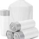 Trash Bags Drawstring Garbage Bags 8 Gallon Thickened Stretchy, Bathroom, Bedroom, Kitchen, Office and Living Room(100 Count)