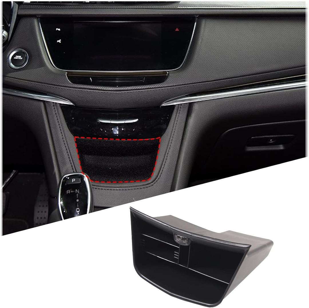Central Control Storage Box Compatible with Cadillac XT5 2016-2023/XT6 2020-2023 Central Control Gear Shift Console Tray Organizer,Shifter Storage Box Interior Accessories