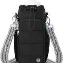 Telena Water Bottle Holder with Strap 40 oz Crossbody Water Bottle Bags for Women Men Walking, Running Black