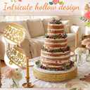 2 Pcs Gold Metal Cake Stand, 14" 16" Large Round Cupcake Stand