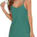UURUN Mini Dress for Women, One Piece Sleeveless Adjustable Spaghetti Strap with 2 Pockets (XL)