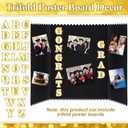 72 Pcs Glitter 2026 Graduation Letters Numbers Cardstock Shiny Crafts Alphabet with Adhesive Dots for Graduation Trifold Photo Board Grad Leis Homecoming Mums DIY Supplies(White Gold)