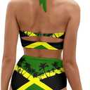 Yewattles Womens Bikini Two Piece Swimsuits Tummy Control Bathing Suits High Waisted Bikini Swimwear (Green, XXL)