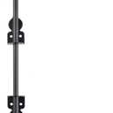 18" Cane Bolt Drop Rod Heavy Duty Hardware Black Solid Steel Ground Latch for Wood PVC Vinyl Metal Gates Fences Doors, Holding to The Ground (1 Pack)