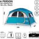 UNP Tents 6 Person Waterproof Windproof Easy Setup,Double Layer Family Camping Tent with 1 Mesh Door & 5 Large Mesh Windows -10'X9'X78in(H)