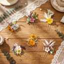 Thiccywoov 6 Pcs Flower Hair Clip, Boho Bride Floral Hair Pin Wedding Flower Accessories for Women International Women's Day Mother's Gifts Flamenco Dancer Bridal Wedding Party Supplies Decor