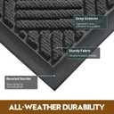 Front Door Mat, Heavy Duty Non-Slip Doormat 31.5"x20", Grey