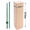 ARIFARO Metal Fence Posts 7 Feet assemblable,Pack of 10,Sturdy Duty No Digging Garden U Post for Wire Fencing Steel Poles for Yard, Outdoor
