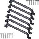 17 Inch Black Metal Playground Accessories Safety Handles Pack of 6- Playset Grab Handles, Swing Sets Hand Grips, Grab Rail Monkey Bar for Playhouse, Treehouse