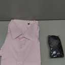 corfty Men Long Sleeve Dress Shirt - Regular Fit Stretch Free-Wrinkle Casual Button Down Shirt 4XL