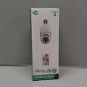 WESECUU Light Bulb Security Camera -5G& 2.4GHz WiFi 2K Security Cameras Wireless Outdoor Motion Detection and Alarm,Two-Way Talk,Color Night Vision,Human Detection, Bulb Camera Compatible with Alexa (2K/1-Pack, White)