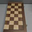 Magnetic Chess Board Set for Adults & Kids, 15" Wooden Folding Chess Boards, Handcrafted Portable Travel Chess Game with Pieces Storage Slots