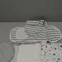 Buryeah 4 Pack Preemie Swaddle Blanket Wrap Set with Hat for Baby Boys Girls 3-7 Lbs Preemie Newborn Clothes Sleepers Cap(Gray,Star)