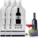 Wine Bags for Travel, 3 Set Reusable Wine Bottle Travel Protector Bags, Double Layer Leak Proof Wine Travel Bags for Wine Bottles Airplane Car Cruise Safety Impact Resist, Wine Sleeves for Suitcase