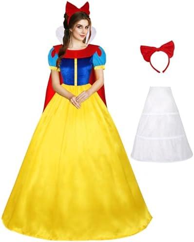 Ainiel Classic Deluxe Lolita Costume Fairytale Dress Role Cosplay for Adults Princess Costume with Petticoat, Size M