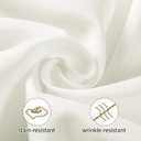 50pcs Polyester Cloth Napkins - 17 x 17 inch Ivory Dinner Washable Napkins with Hemmed Edges for Restaurant/Wedding/Hotel(50,Ivory)